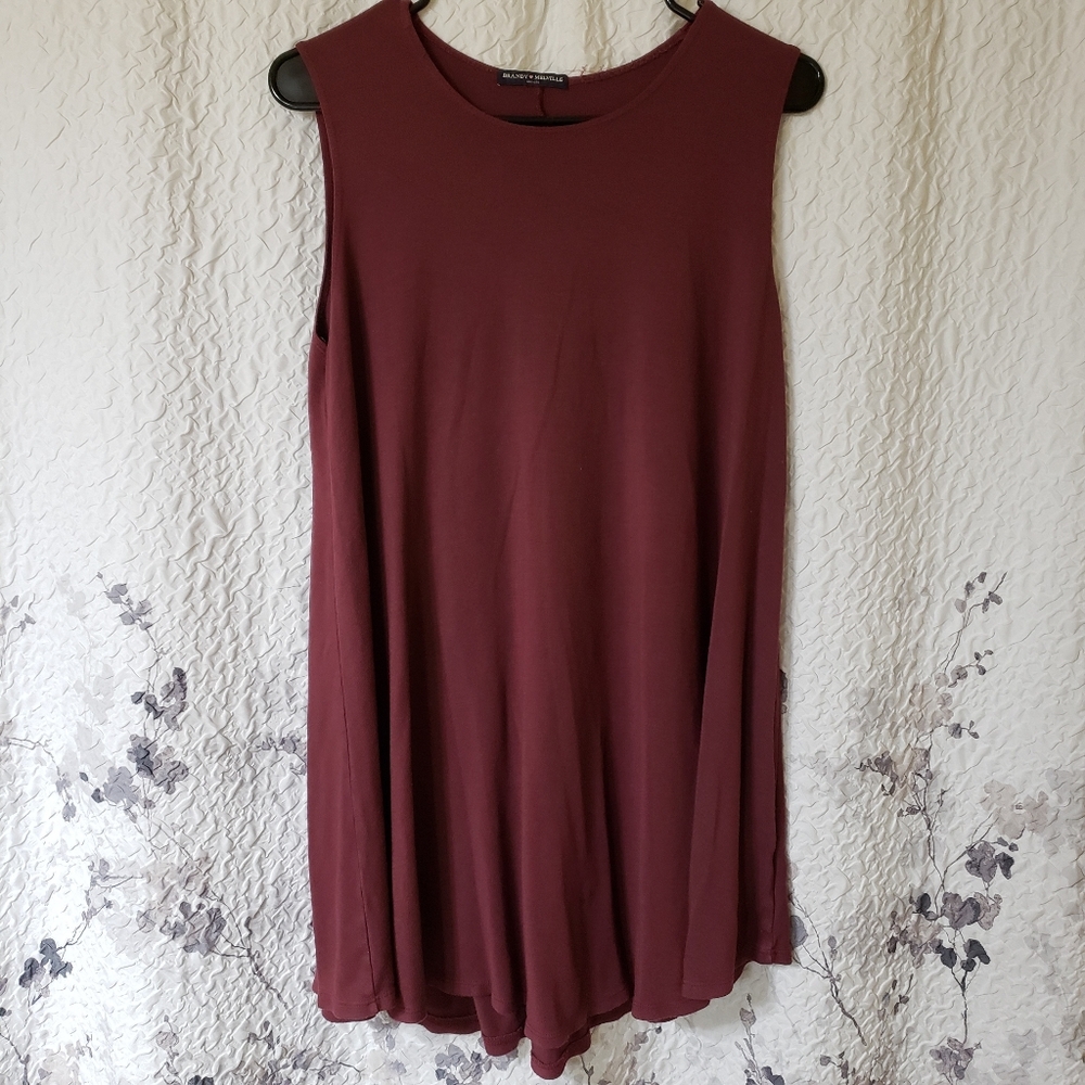 Brandy Melville Burgandy Alena Swing Dress